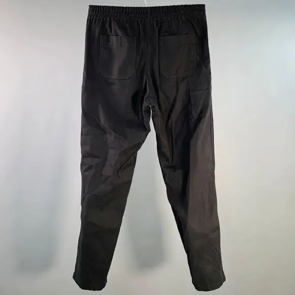 A.P.C. Size 32 Black Corduroy Cotton Elastic Waistband Casual Pants